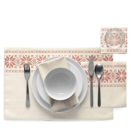Cotton Printed Dinner Napkin - 12.6 x 12.6 In. - 6 Units per Roll - Christmas Jumper