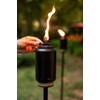 TIKI Adjustable Flame Resin Torch – Black Decorative Outdoor Lighting