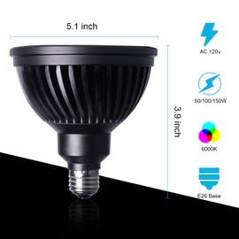 LED Pool Light Bulb,45W 120V 6000K Daylight White LED Pool Lights for Inground Pool，E26 Base Swimming Pool Light Bulb Replacement for Pentair Hayward（Not 12V）