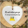 Where You Go Wizard Oz Quote Ceramic Heart With Gold