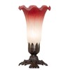 Meyda 8" High Pink Pond Lily Victorian Mini Lamp