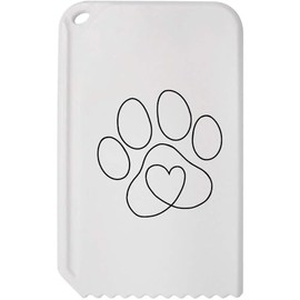 Azeeda 'Pawprint Heart' Plastic Ice Scraper (IC00041273)