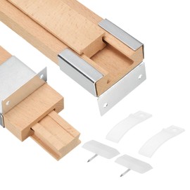 uxcell 2 Set Wooden Drawer Slides, 19-3/4" (50 CM) Classic Wood Center Guide Track with Metal Plastic Slide Glide Bracket, Wood Drawer Glides Bottom Rails Replacement Kit