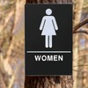 2-Pcs Men Women Unisex Restroom Restaurant Bathroom Metal Signs-8x12 Inch