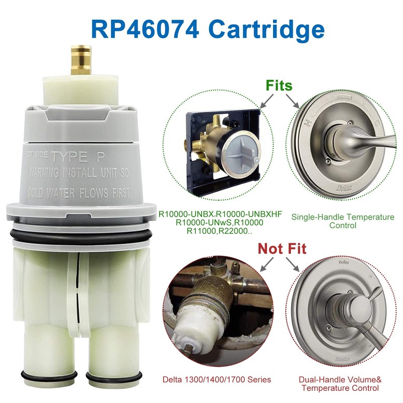 RP46074 Shower Valve Cartridge Assembly Compatible for Delta Shower and