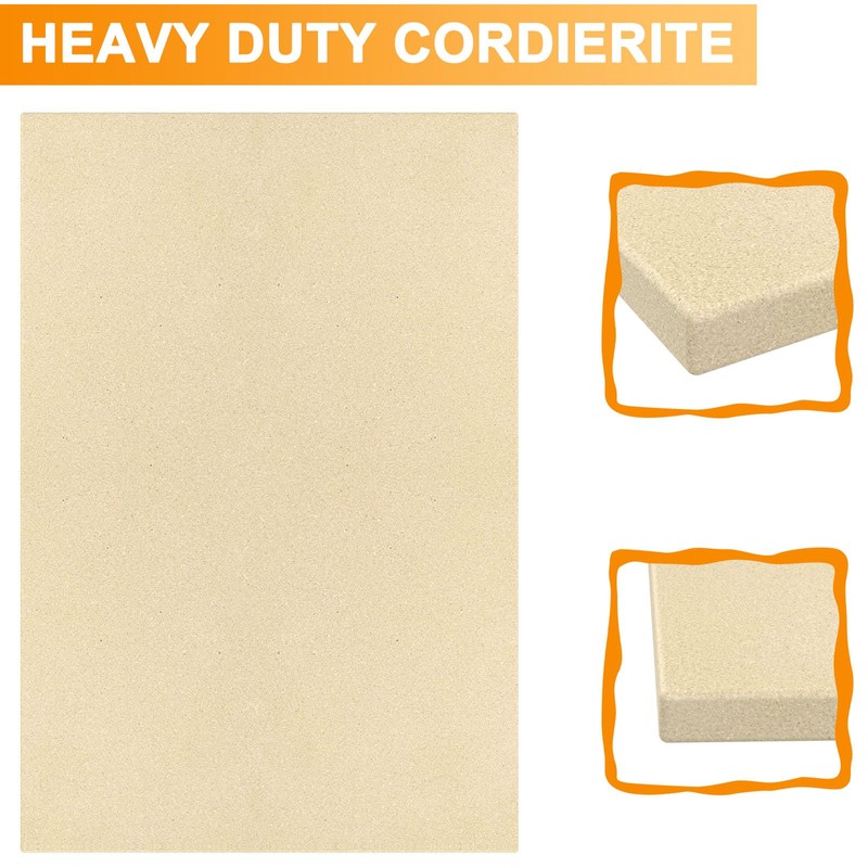 Extra Large Pizza Stone 20" x 13.5" Cordierite Rectangular Pizza