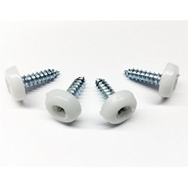 Cherished Registration Number Plate Fixing 4 White Oversized Screws Replacement