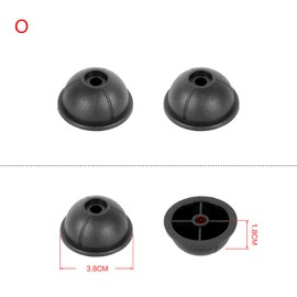 Maxtonser 1 Pair Replacement Plastic Luggage Feet with Rivets for Luggage Bags Suitcase Stand Q