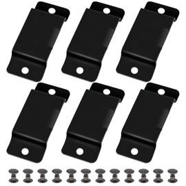 Zarique 6 Pcs Tape Measure Clips with Rivets,Small Metal Tape Measure Belt Holder Clips,Tape Meausre Belt Clip,Tape Measure Hanging Tape Holder for Easy to Carry(Matte Black