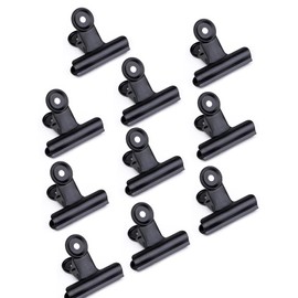 PEPAXON Small Bulldog Paper Clips Metal Clips Black Metal Bulldog Clips File Clips Paper Clips Binder Clamps 75 mm (75 mm - 10 Pieces)