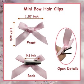 Dorothy 36PCS Mini Bow Hair Clips,Small Pink Hair Bows for Girls,Women,Baby,Toddler Hair Clips Accessories