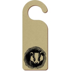 'Badger in a Den ' 200mm x 72mm Door Hanger/Sign (DH00045871)