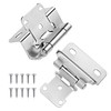 1/2 Overlay Wrap Hinges for Cabinet Doors, 4 Pairs(8PCS) Brushed