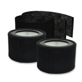 PUREBURG Pack of 2 Replacement HEPA Filter with 4 Carbon Pre-Filters Compatible with Soehnle Airfresh Clean 400 Air Purifier
