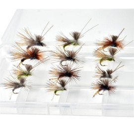 Outdoor Planet 12 AC Caddis Caddisflies/Mayfly/Attractor Nymph/Dragonflies and Damselflies/Stonefly/Hopper/Salmonfly/Dry Flies for Trout Fly Fishing Flies Lure Assortment