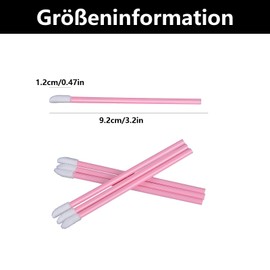 Pack of 100 Lip Brushes for Lipstick, Disposable Lip Brushes, Make Up Lipstick Brushes for Perfect Lip Makeup (Pink)