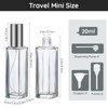 Segbeauty 20ml Refillable Perfume Bottle Travel, 2pcs Empty Glass Spray