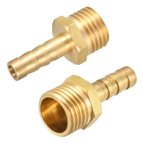 M METERXITY Brass Barb Hose Connectors - Pipe Fitting Adapter