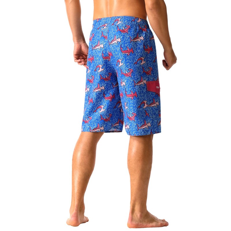 Unitop Bañador para hombre, corte relajado, secado rápido, a rayas