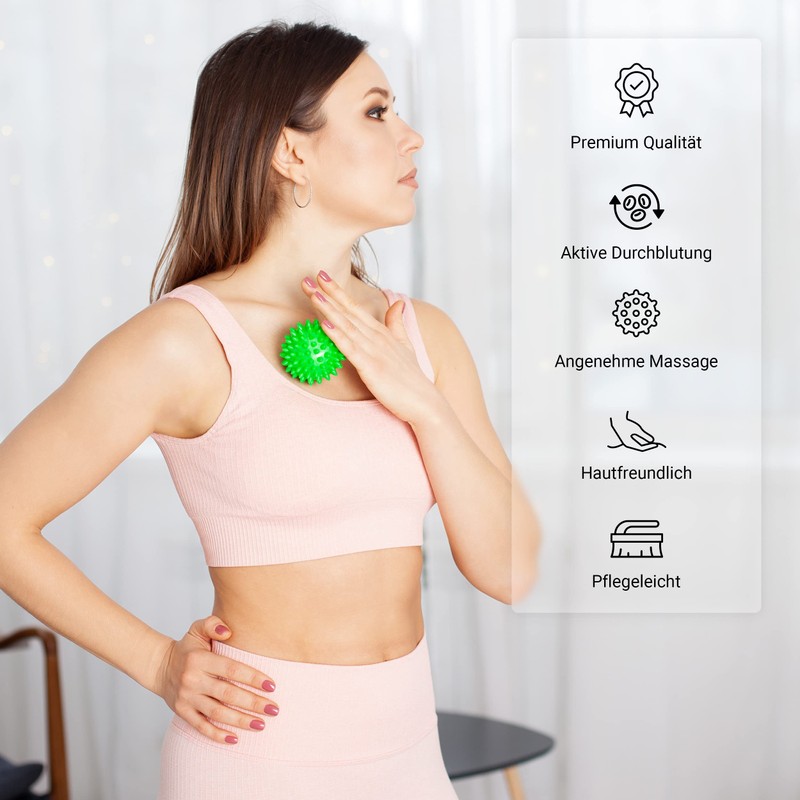 MSPORTS Massage Ball Set of 5 Hedgehog Balls