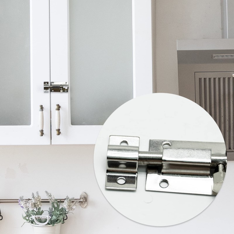 2 Pack Door Latch, Stainless Steel Sliding Bolt Latch Lock,Small