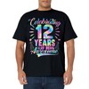 Celebrating 12 Year Of Being Awesome With Tie-dye Graphic T-Shirt