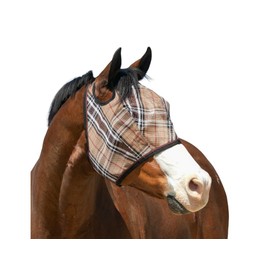 Kensington Fly Mask w/Web Trim Dual Ear Opening & Forelock Freedom Size: XXL-Draft Color: 121 - Deluxe Black