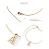Cream dot. Women's Popular Initial Rhinestone Bijou Chain Free Adjuster