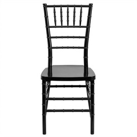 BOWERY HILL Elegance Stacking Chiavari Dining Chair in Black