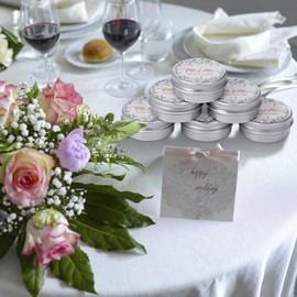 MTLEE Lavender Scented Soy Wax Wedding Candles, 50 Pcs Candle Favors for Guests, Aromatherapy Candles for Bridal Shower, Rustic Wedding Party