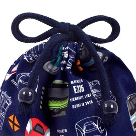 COLORFUL CANDY STYLE N7003500 Lunch Bag, Boys, Drawstring Bag, Medium, Elementary School Students, Stylish, Cute, Kids, Discovery! Explore! Dinosaur Continent (Light Blue)