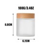 2 x Empty Frosted Glass Cream Jars with Wooden Lids