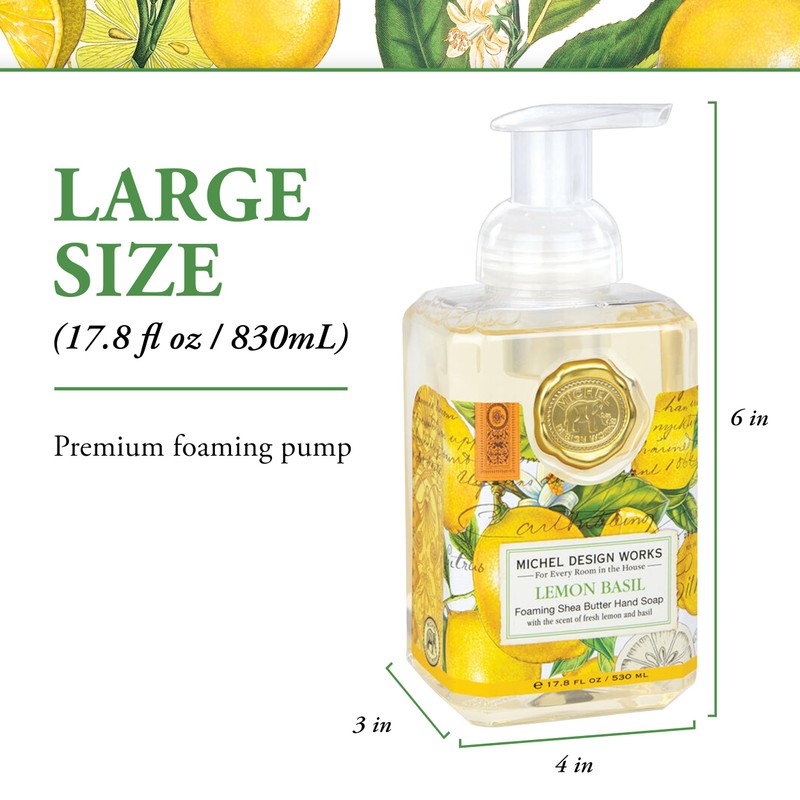 Michel Design Works Foaming Hand Soap, Lemon Basil