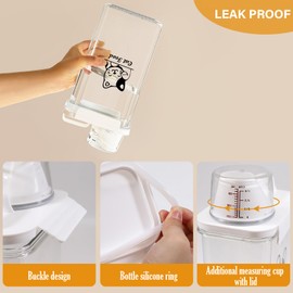 Yomjarl Cat Food Container 2.5L Clear Plastic Cat Food Storage 3 lbs Cat Food Portable Container with Pour Spout/Measuring Cup,Airtight Pet Food Dispenser Ideal for Travel,Camping,Picnic-BPA Free