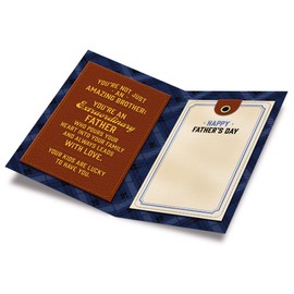 Prime Greetings Brother Father's Day Card, Made in America, Thick Card Stock with Premium Envelope Packaged in a Reusable Presentation Mailer, Eco-Friendly, 5in x 7.75in
