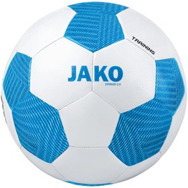 JAKO Unisex Striker 2.0 Training Ball, White/Jako Blue, 5