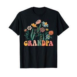 New GRANDPA Wildflower First Birthday & Baby Shower T-Shirt