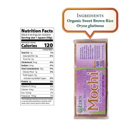 Eden Organic Sweet Brown Rice Mochi 10.5 Ounce Chewy Cakes for Cooking