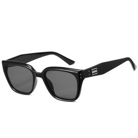 Cyxus 1133 Colored Lens Sunglasses, Women's, Men's, Thick Cell Frame, UV Protection, Small Face Effect, Suit for Outdoors, Travel, etc, 01black