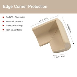 Table Corner Protectors, 10 Pack Foam Corner Cushion Protector, Edge Corner Guards for Baby (White)
