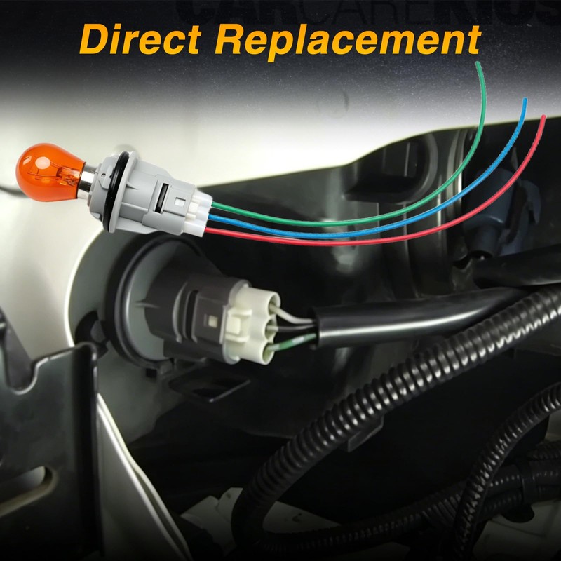 KPALAG 2-Pack Front Turn Signal Light Socket with Bulbs and