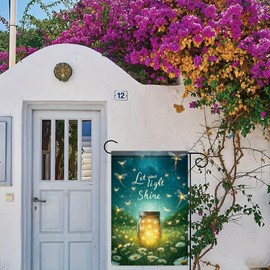 Starlit Patio Spring Summer Garden Flag 12x18 Double-Sided Let Your Light Shine SummerDecorative Garden Flag Ocean Beach Yard Outside Decorations Outdoor Small Decor Banner