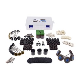 Merryland Rotary Tool Accessory for Dremel 334pcs, Sanding Band Sanding Drum Flap Wheel Sandpaper Flet Polishing Buffing Wheel Cut Off Wheel Mini Brushs, Electric Power Tool DIY, RMTA334A1