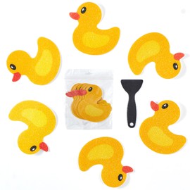 20 PCS Non Slip Bathtub Stickers, Cute Duck Creature Shower Stickers for Kids, Bathtub Non Slip and Adhesive Decals Scraper for Safety Bathroom Tubs, Shower Floor, Stairs