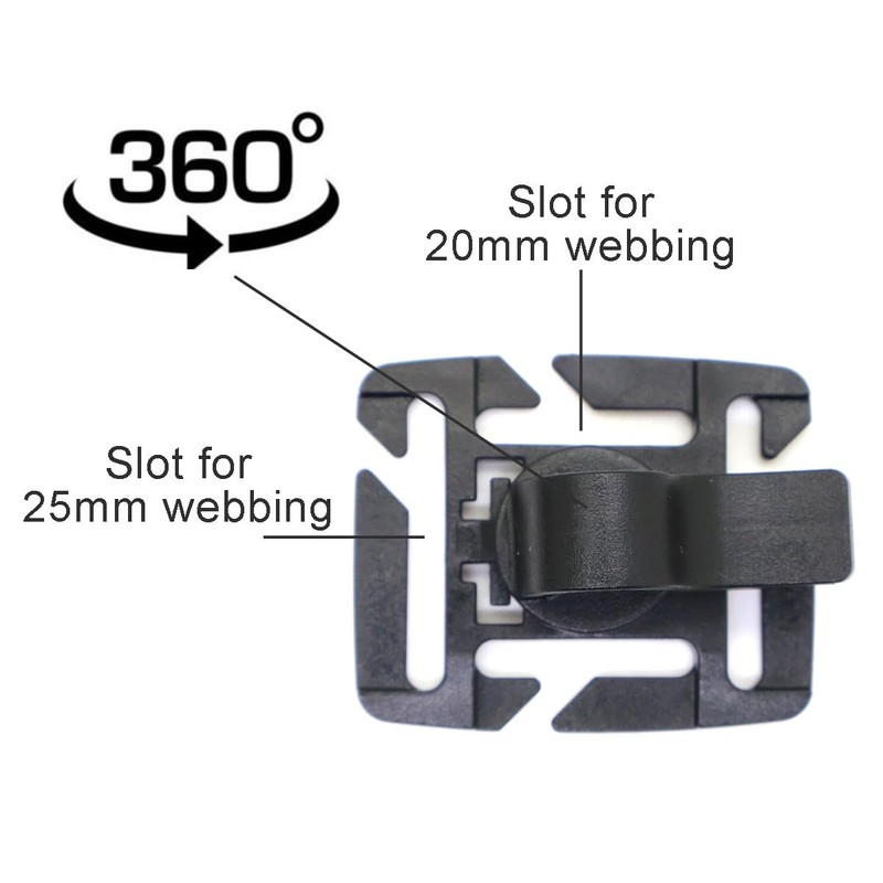 RALSPEC 3 x Hydration Backpack Tube Trap MOLLE Rotating Hose