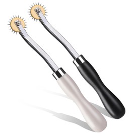 Nitlak 2 PCS Tracing Wheel,Tracing Wheel Sewing Tool,Wooden Handle Stainless Steel Pounce Wheel,Tracing Wheel for Sewing Patterns, Tracing Wheel Tool for Leathercraft, Professional Marking Spacer