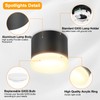 URing LED Surface-Mounted Spotlights, 3000 K Ceiling Spotlights, Black, Includes