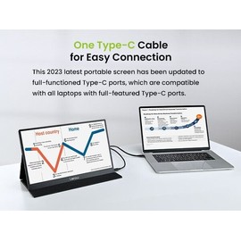 Lepow Z1 Series 15.6" 1080p Compact Portable Business Gaming Monitor HDMI Type-C