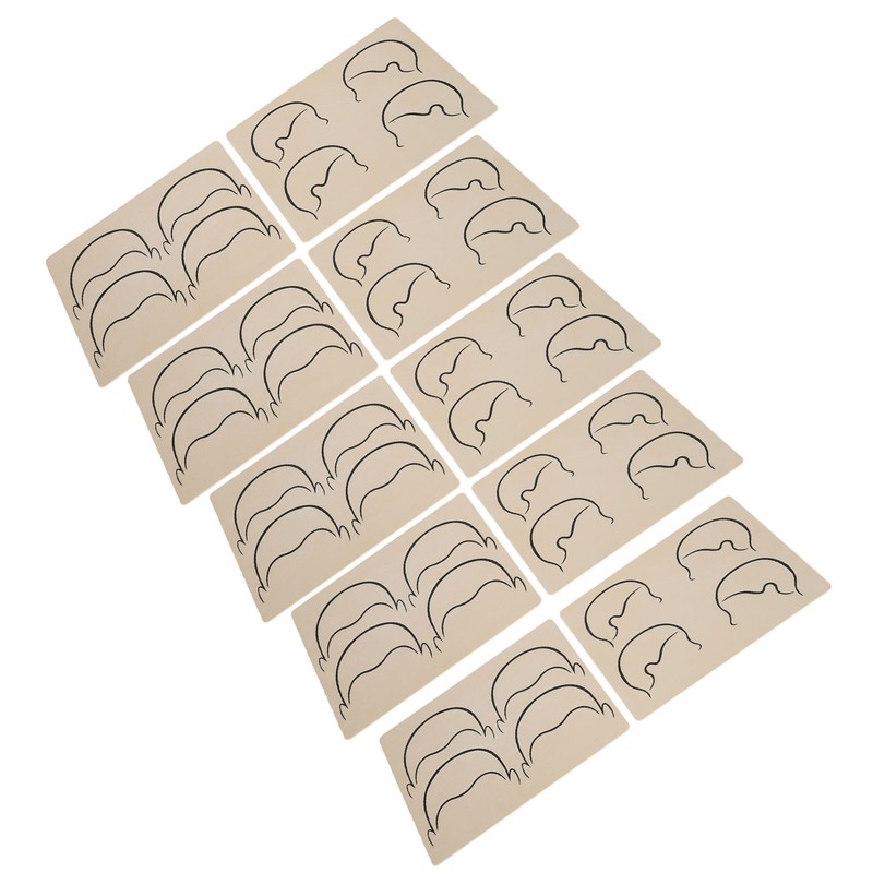 10pcs Tattoo Scalp Practice Skin Front Side Ink Free Rubber
