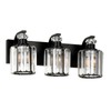 ALAISLYC Black Bathroom Light Fixtures with K9 Crystal Lampshade Bathroom
